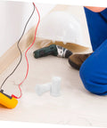 Awesome LIFKOME Silicone Wall Hole Plugs Cover Grommets For Cable Routing With Easy Install Antenna Protectors Keep Wiring Super Neat And Tidy Like A Pro white silicone cable grommet on floor near drill and wires