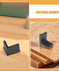 Non Slip Rubber Furniture Leg Pads 10 Pcs L Shape Chair And Bed Frame Feet Caps Protect Floors Easy Install Black