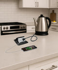 Floor Pop Up Outlet For Kitchen Countertop With 20 Amp Tamper Resistant Receptacles USB Charging 5V 4.8A USB C Waterproof