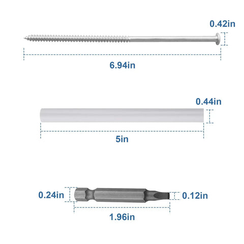 15 Pack Tough As Nails Gutter Screws With Plastic Ferrule Caps And Driving Tool 7 Inch Rain Downspout Fasteners For Secure Exterior Roofline Drainage Setup Rock Solid No Sweat Home Repair Kit Grayish White