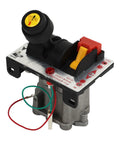 Proportional Control Valves With PTO Switch For Dump Truck Hydraulic System, metal valve with colored switches and wires