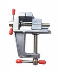 Compact Aluminum Bench Vise Clamp For Small Parts Portable Desktop Holding Tool For Precise Drilling And Filing Keeps Tiny Components Steady And Hands Free With A Sturdy Tightening Mechanism For A Secure Grip And Smooth DIY Assembly 1 Pack, side view
