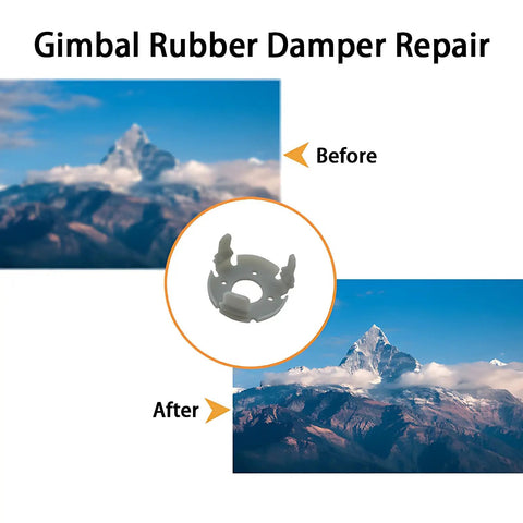 Replacement Rubber Gimbal Shock Absorbers For DJI Mini 4 Pro Drone Vibration Dampers Ball And Camera Stabilizers With Before After Image