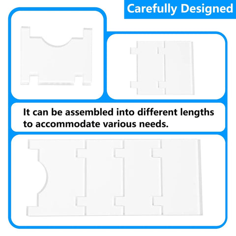 Clear Acrylic Couch Wall Spacers Adjustable Two To Nine Inches Heavy Duty Furniture Stopper assembly options shown.