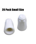 Ceramic wire connectors, 20-pack, small white; twist-on caps for electrical wiring