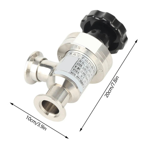 Workhorse Vacuum Isolation Valve With Bellow Seal And Air Admittance, KF25 304 stainless steel high vacuum manual right angle valve