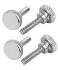 M6 X 25mm Flat Knurled Head Thumb Screws Heavy Duty Fully Threaded Machine Bolts for DIY and Garage Projects 4 Pack