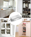 Heavy Duty Magnetic Door Catch Set 40 Lbs Pull Strong Magnet Cabinet Latches Magnetic Hardware Stainless Steel Chrome Door Closer