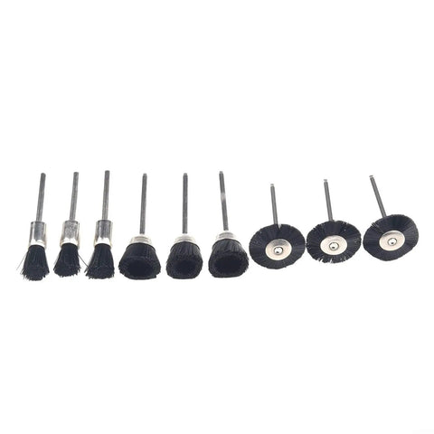 9 Piece Nylon Cup Wheel Set With 3mm Shanks For Tight Corners And Jewelry Metal Polishing Descaling Buffing In Narrow Areas