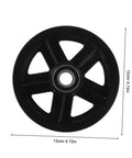 Heavy Duty Barn Door Roller Wheel Set Featuring Smooth Steel Casters For Sliding Gates And Windows High Load Rigid Track Hardware Built Like A Tank And Rust Resistant For Effortless Indoor Outdoor Setup, black steel wheel, 12cm diameter.