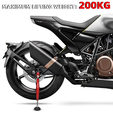 Motorcycle Front And Rear Wheel Stand Lift Portable Trail Stand for safe wheel lifts, installed on rear wheel, max load 200kg