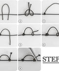 Step-by-step guide for tying 10 Ft D Loop Rope For Compound Bowstring Archery, Nocking Loop Release String, Adjustable Size