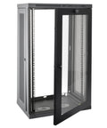 Heavy Hitter 21U Wall Mount Server Cabinet With Clear Acrylic Window And Locking Steel Front For Tight Spaces Switch Depth Network Rig 16.5 Inch Deep