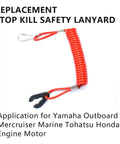 Replacement Kill Switch Lanyard For Outboard Motors Red Safety Tether Cord Fits Yamaha MerCruiser Tohatsu Honda Marine Engines