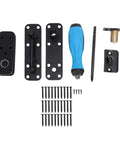 Concealed Pivot Door Hinge Set 570Lb Load Bearing 360 Degree Silent Rotation Heavy Duty Stainless Steel with screws and tool