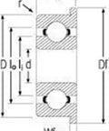 10 Units Of F6203 Miniature Deep Groove Ball Bearings Sealed Flange Design 17X40X12MM Works For Many Machines schematic