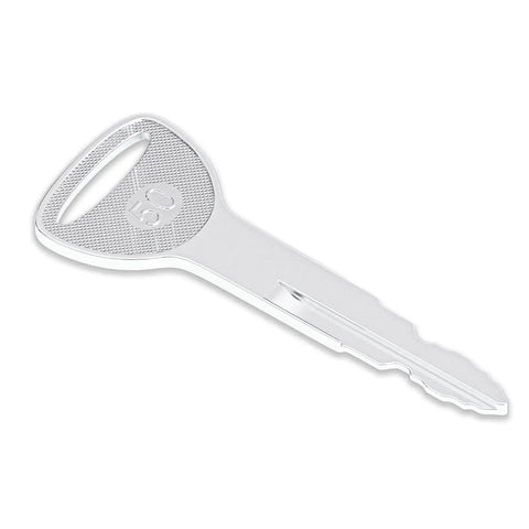 Toyota Forklift Keys 10 Pack 57591-23330-71 575912333071 A62597 Boss Grade Replacement Keys for Toyota Forklifts, OEM-Grade, Precision Cut, Heat Resistant, Corrosion Resistant, Bend Resistant, Durable. single silver metal ignition key