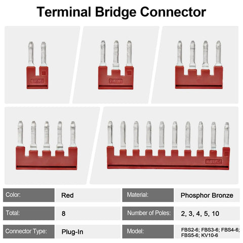 Pro Grade Rail Type Terminal Block Kit With 12.6 Inch DIN Rail Included KV2.5B 600V 32A Quick Wiring Connection bridge connectors