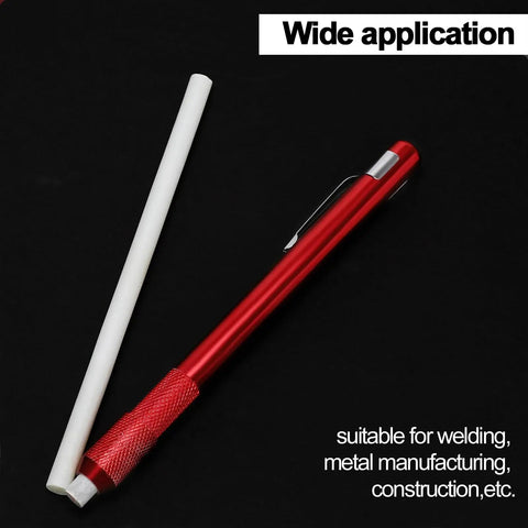 Round Soapstone Holder Kit With Refills, 2 Holders And 14 Refills For Welding, Metal Fabrication, Construction And Textile Work