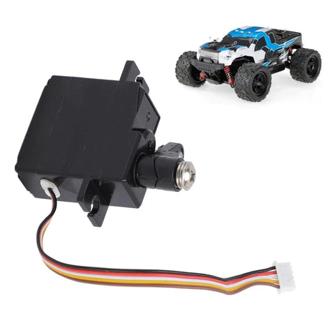 Premium Five Wire RC Servo For One Eight Scale Remote Control Models, close-up view of servo with connector, smooth handling upgrade.