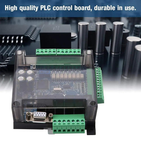 24V Programmable Controller For Industrial Automation With 8 Digital Inputs And 6 Outputs Plug And Play Ready High Speed Counting Ports Online Download And Monitoring Rugged Control Board For Machines