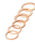 Assorted Metric Copper Flat Washers For Electrical Jobs Anti Corrosion Washer Kit To Seal Wire Circuits And Bolt Nuts For Plumbing Wiring And Conduction Projects, copper washers