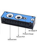 Beefy Large Flow High Suction Multistage Vacuum Generator For VTM Systems Powerful Pneumatic Pump with labeled ports