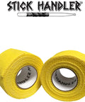 Pro Drumstick Grip Tape Yellow Twin Pack Premium Cotton Gauze Wraps on display, showcasing bright yellow rolls for drummers.