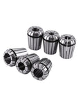Premium High Precision 65Mn Spring Collet Set for CNC Milling, six durable steel collets for 10 to 20mm tool holding.