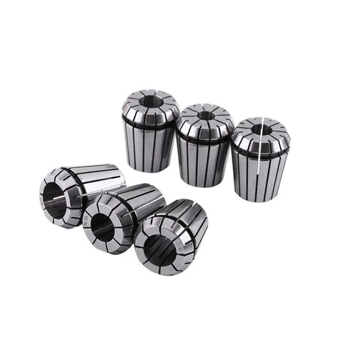 Premium High Precision 65Mn Spring Collet Set for CNC Milling, six durable steel collets for 10 to 20mm tool holding.