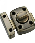 Tank Tough Prograde Heavy Duty Right Angle Sliding Gate Lock With Knuckle Hook Design For Secure Yard Fences And Backdoor Security Hardware Plus Anti Rust Coating And Weather Resistant Materials in bronze finish.