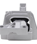 Front Right Engine Motor Mount For Badass Heavy Duty Smooth Cruising On Volkswagen Atlas And Atlas Cross Sport 2018 To 2023 With 3.6 Liter Engine, silver metal construction.