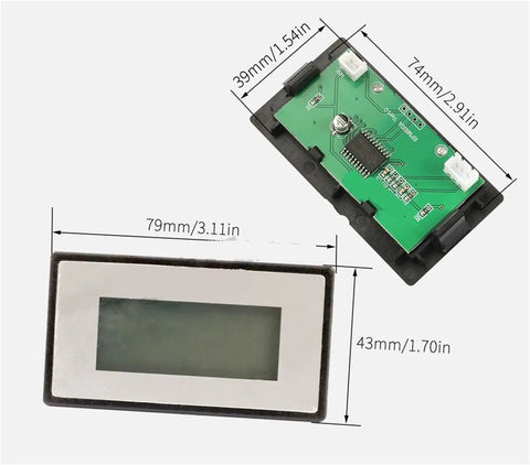 Main Control Board Digital Display For WM180V And WM210V 220V 850W To 1100W Power Range Replacement Part dimensions shown