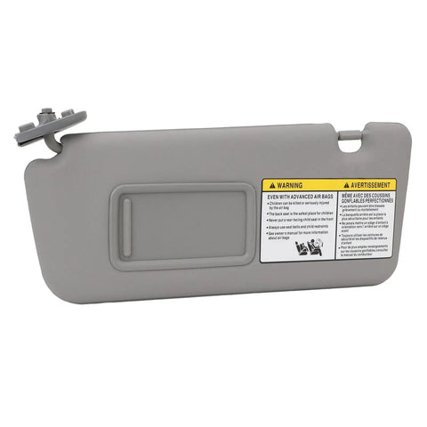 Left Driver Side Sun Visor With Makeup Mirror Replacement for 2004 To 2005 Models OE 7432042420B0, grey sun visor back view