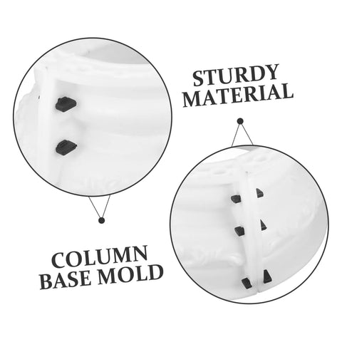 Roman Column Base Mold For DIY Concrete Columns And Outdoor Planters 17.71 By 17.71 By 9.44 Inches Heavy Duty Concrete Form close-up