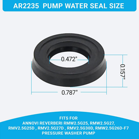 Pressure Washer Water Seal Kit For RMW And RMV Pumps Replaces Briggs And Stratton 204084GS 200345GS And Fits Craftsman Seal Close-up