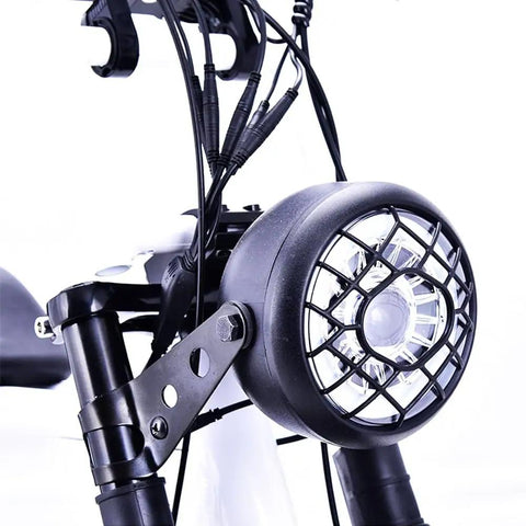 Ultra Bright E Bike Front Light For Mountain Biking And Commuting Waterproof 3 Pin Connector 36V 48V 52V LED Headlight With Front Fork Mount And Helmet Mount