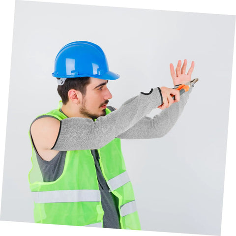 Dual Pack Lightweight Cut Resistant Arm Sleeves For Welding Gardening And Mechanic Jobs Featuring Comfy Stretch Knit And Snug Fit Tough As Nails Armor For Active Daily Grind