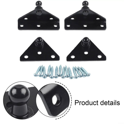 10mm Ball Stud Mounting Bracket Kit For Gas Struts Lift Supports Shocks And Springs 4 piece steel hardware set with screws