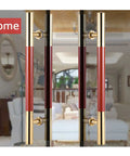 Dope Gate Hardware Glass Door Handle in Slick European Titanium Gold Red Wood Grain Finish for Wooden Doors, home setting