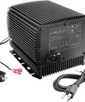 Heavy Duty 24V 25A Scissor Lift Battery Charger IP67 Waterproof Design with connection wires for robust use in job sites.