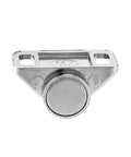 Eight To Nine Pound Magnetic Door Latch Kit For Cabinets Eight Pack Silver Zinc Alloy Magnets with beefy pull force detail view.