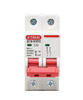 Badass Safety For Your Solar Setup With This 2 Pole DC Circuit Breaker Handling Up To 600V, dual pole design with visible on/off slider.