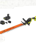 Rugged Beast 22 Inch 18V Cordless Hedge Trimmer With Brushless Motor And Snappy Dual Action Blades For Smooth Yard Care And Fast Branch Cuts Includes Charger And Battery with battery and charger.