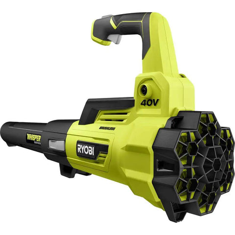 Brushless Cordless Leaf Blower Packs Serious Gas Powered Punch At 125 Mph And 550 Cfm For Smooth Yard Cleanup With Ultra Quiet Whisper Design, yellow and black handheld design.