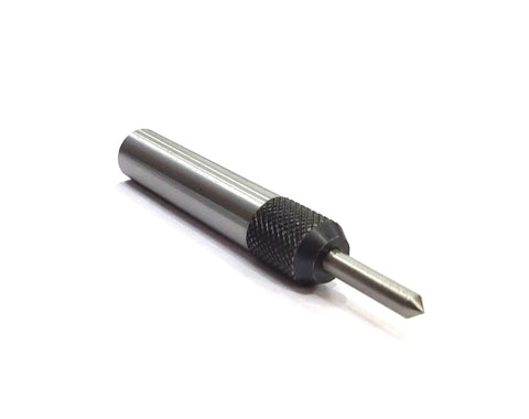 Rock Solid Spring Center Knurl Tap Guide Tool For Dead Center Alignment With Adjustable Tension Spring And Knurled Grip Shank, 1/2 in diameter.
