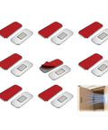 8 Pack Magnetic Cabinet Door Catch Set With Slim Stainless Steel Design Adhesive Mounting for cabinets, drawers, closets