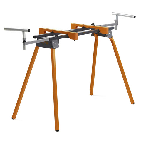 Universal Miter Saw Stand With Quick Release Tool Mounting System Built Tough Portable Stand Supports Up To 500 Lbs 34 Inch Height With Outriggers Extending To 114 Inches Fits 12 Inch Saws PM4000