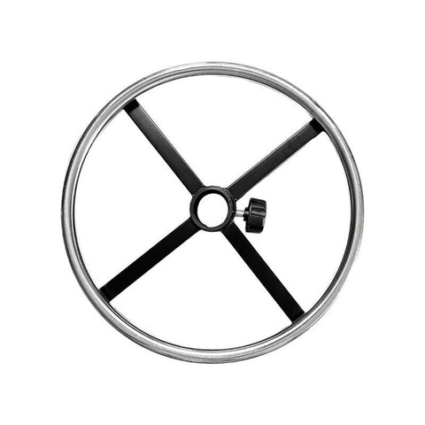 Heavy Duty Stainless Steel Footrest Ring For Swivel Office Chairs And Bar Stools Featuring A Durable 35cm Round Pedal.