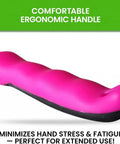 Go To Tool Ultra Strong Stainless Steel Garden Trowel Hand Shovel pink ergonomic grip close-up